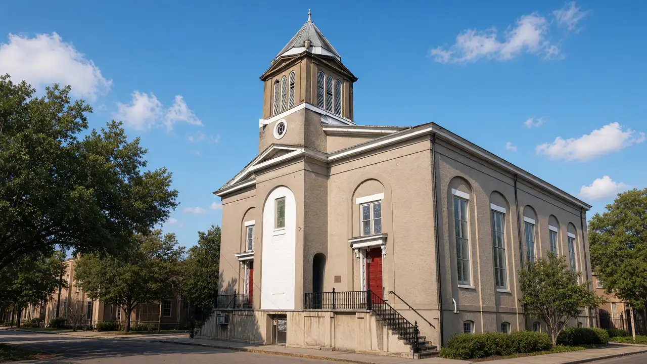 KI-Illustration der First African Baptist Church in Savannah
