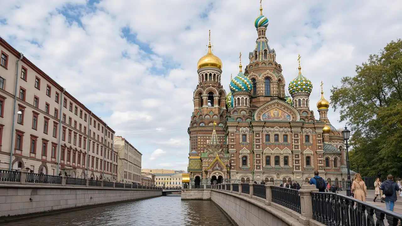 KI-Illustration: Auferstehungskirche in Sankt Petersburg
