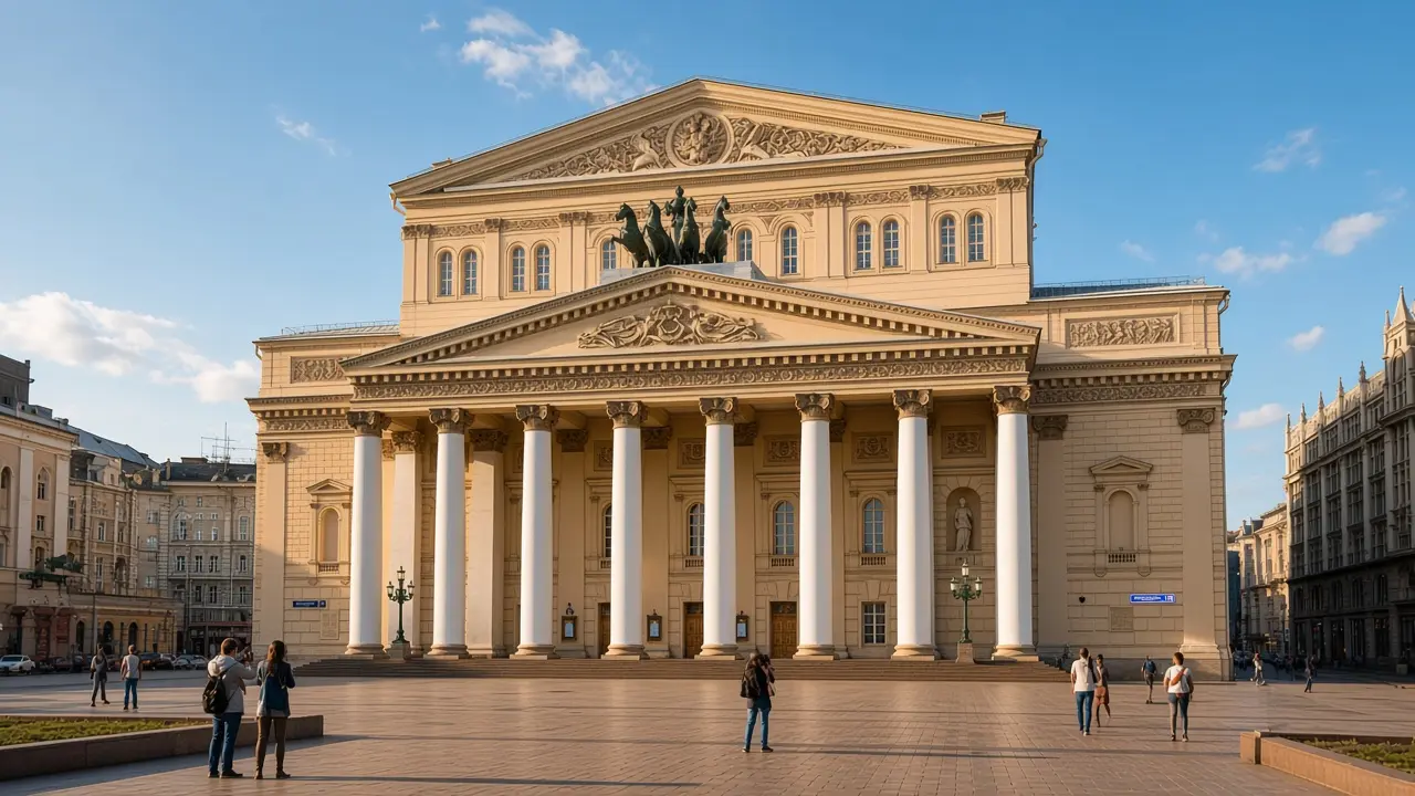 KI-Illustration: Bolschoi-Theater in Moskau