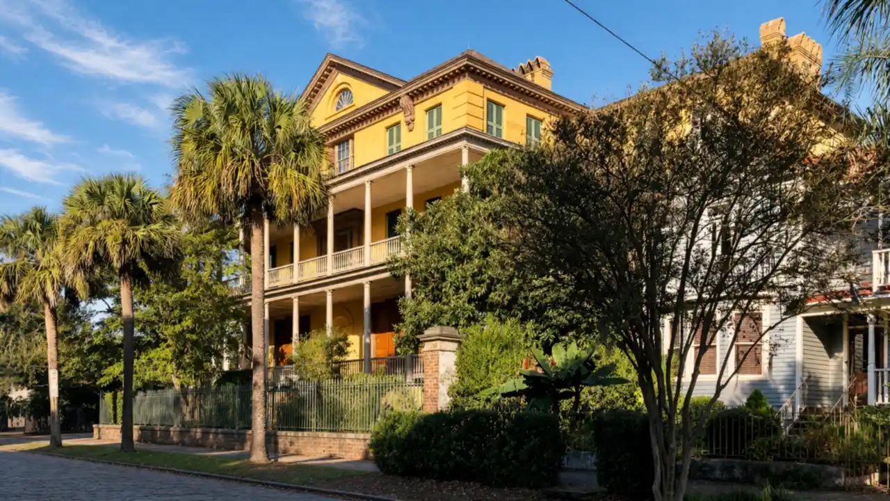 KI-Illustration: Aiken-Rhett House in Charleston