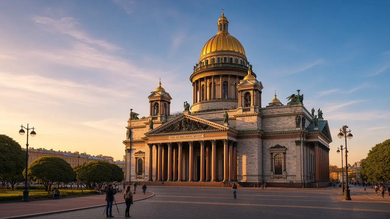 KI-Illustration: Isaakskathedrale in Sankt Petersburg