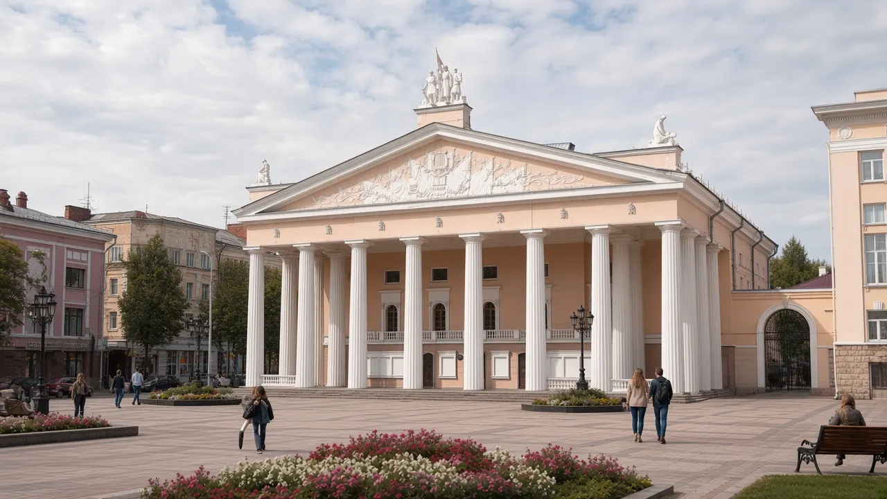 KI-Illustration: A.-K.-Tolstoi-Schauspieltheater in Brjansk